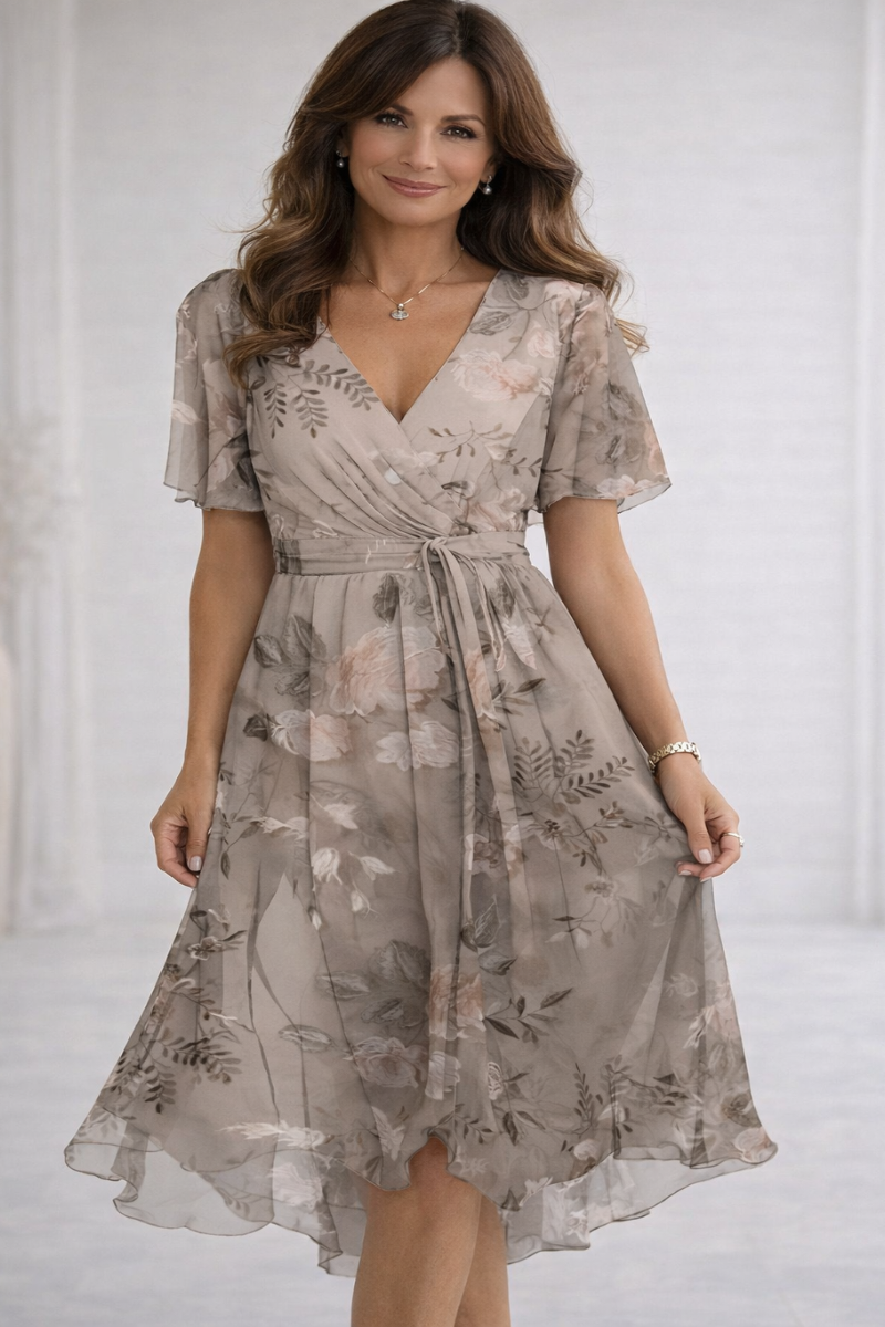 Azure Grace Midi Dress