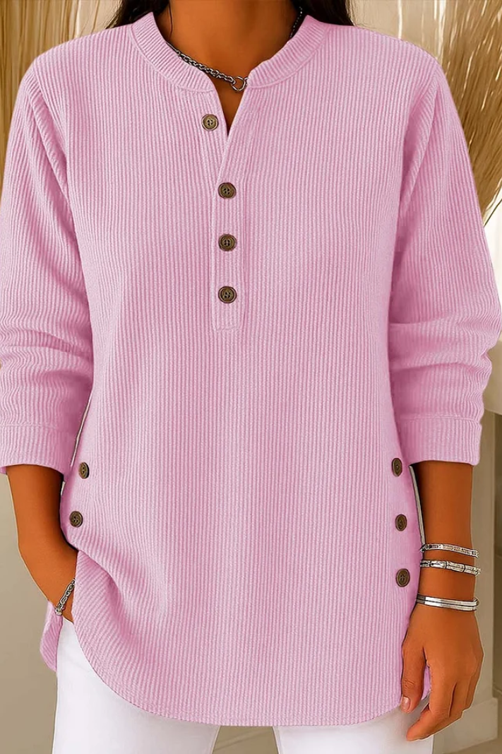 Olivia Button Detail Knit Sweater