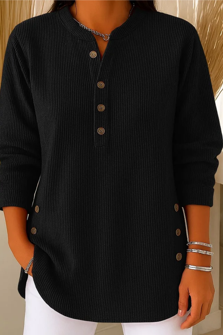 Olivia Button Detail Knit Sweater