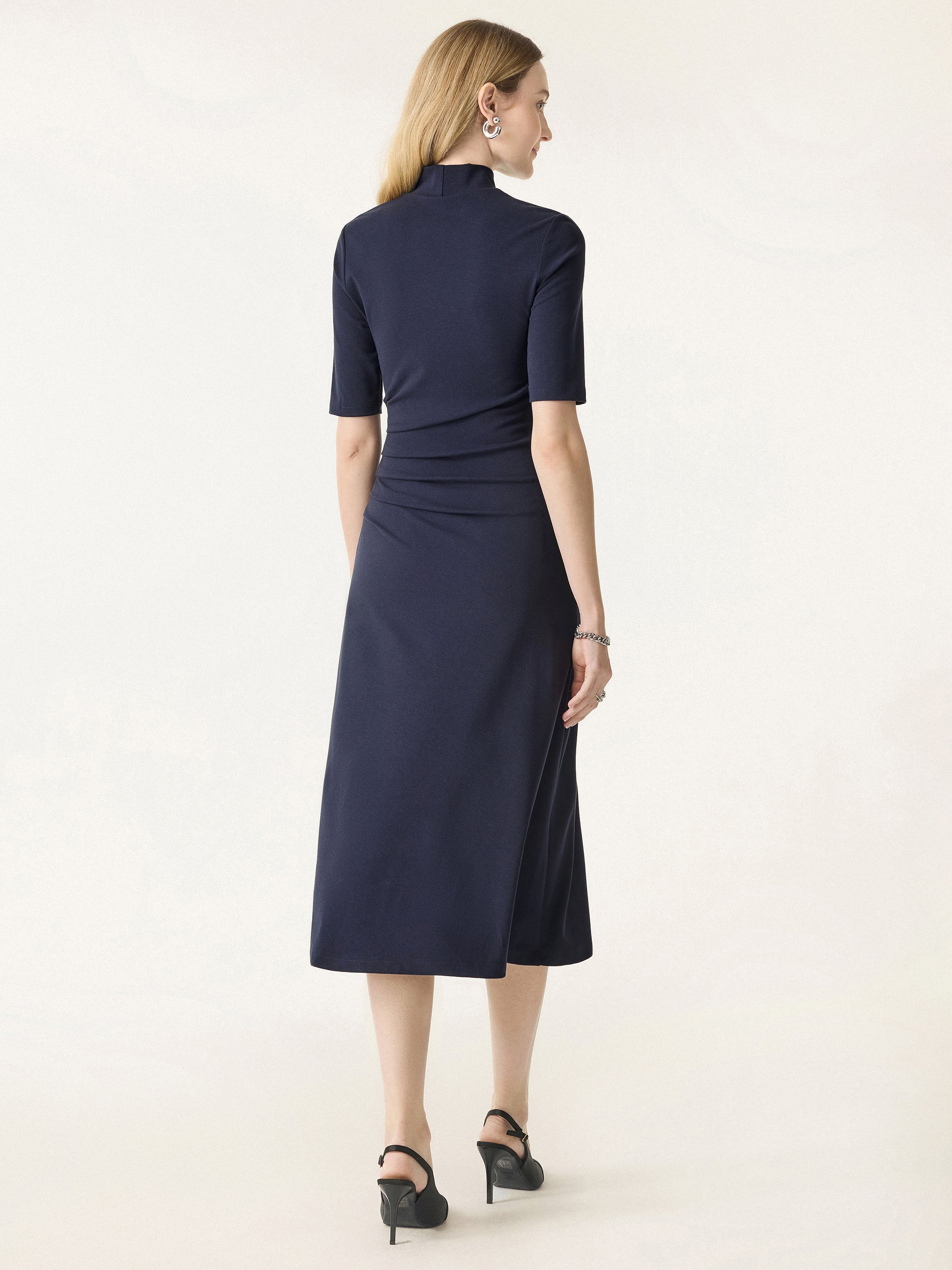 Jero™ | Length Sleeve Tucked Midi Dress