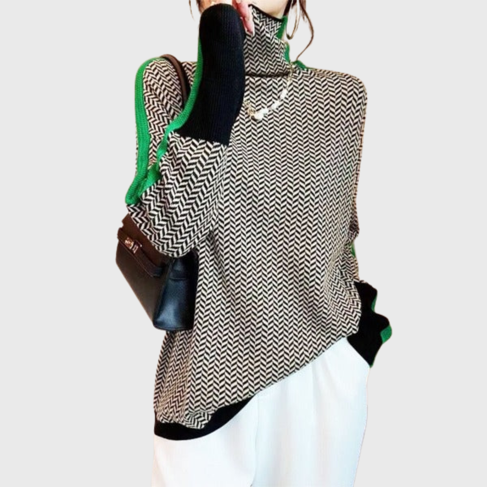 Jero™ | Striped High-Neck Sweater