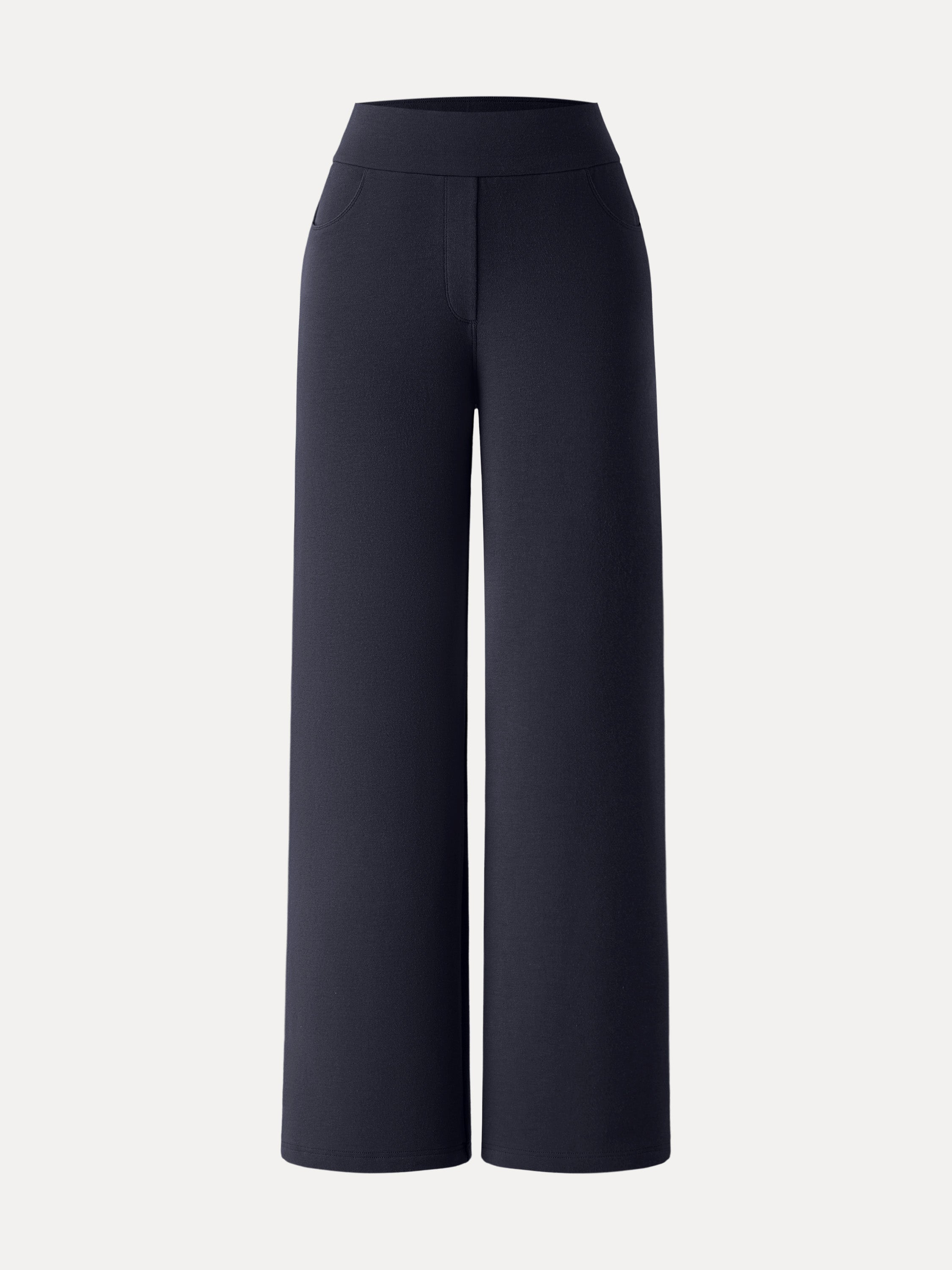 Jero™ | Waistband Wide Leg Pull-on Pants with Pockets