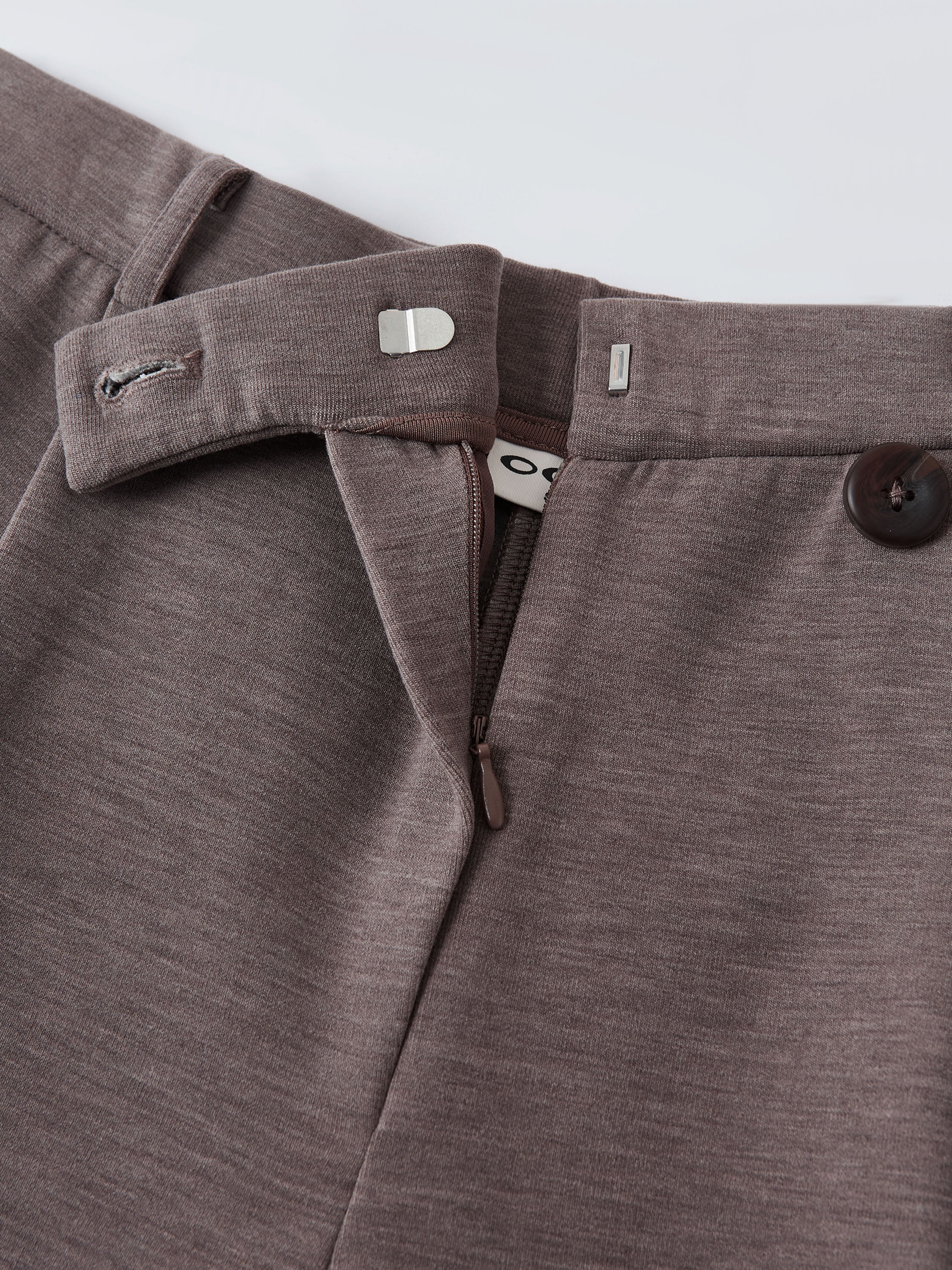 Jero™ | Cozy Warm High Rise Slanted Fly Front Wide Leg Pants