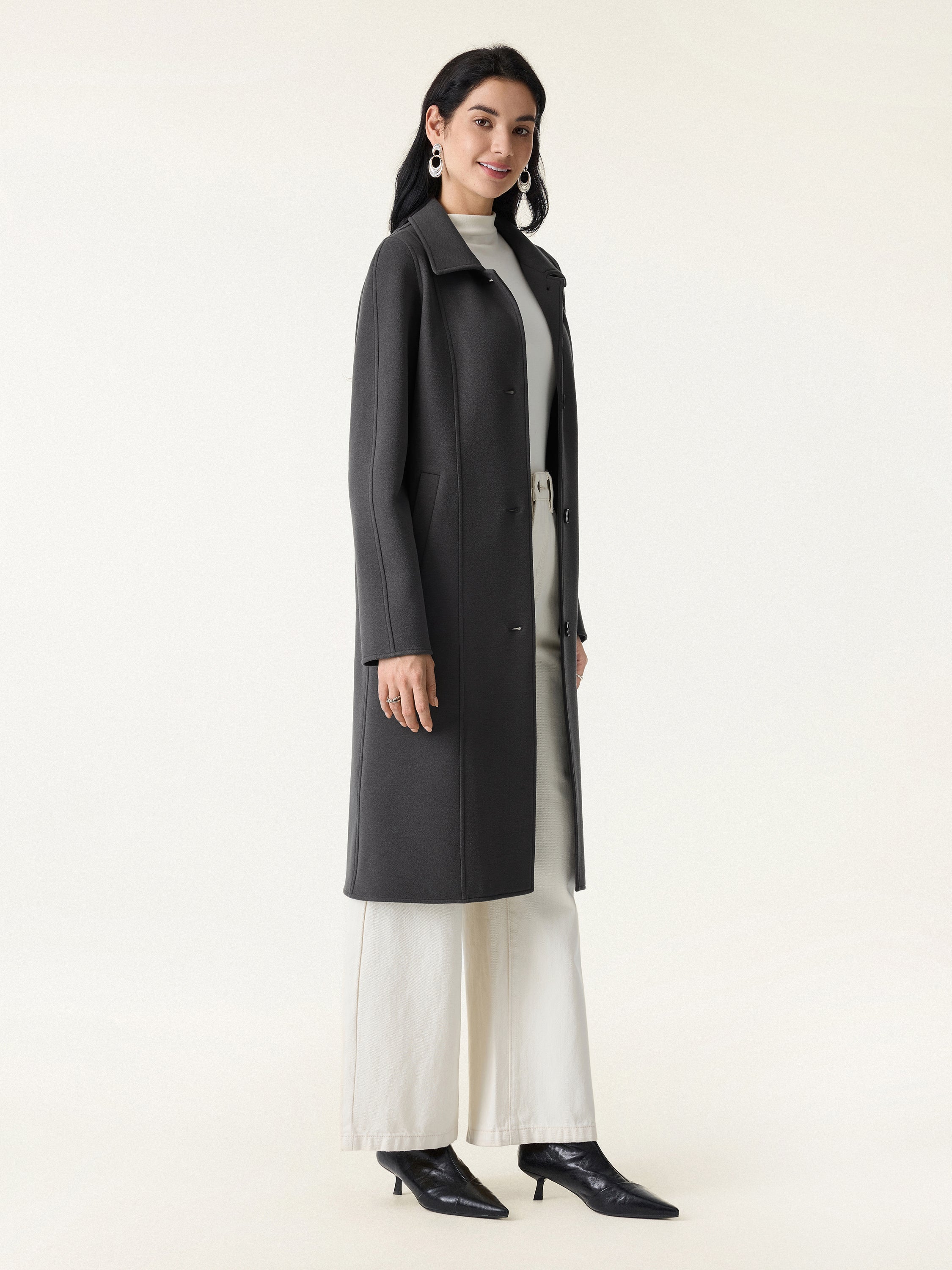 Jero™ | Button Front Collared Coat