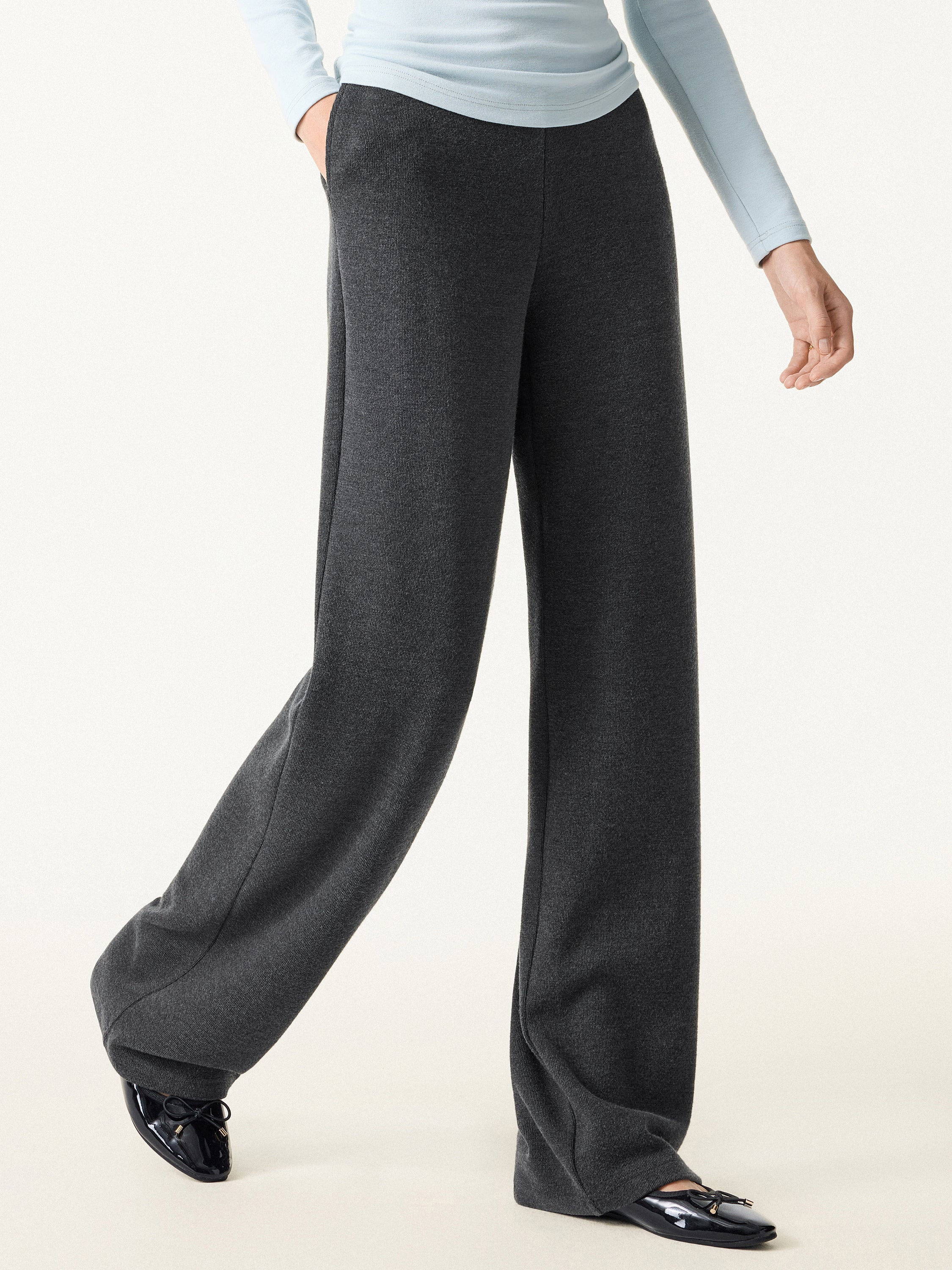 Jero ™ | 2Pcs Set Long Sleeve Top & Mid Rise Straight Leg Pants