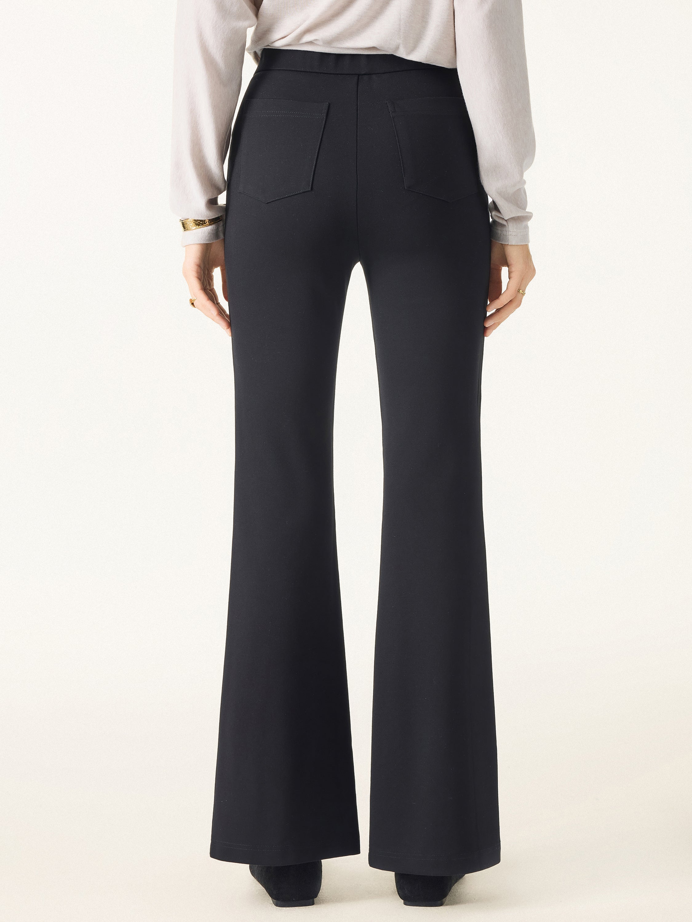 Jero™ | Slimming Ponte High Rise Pull-on Flared Pants