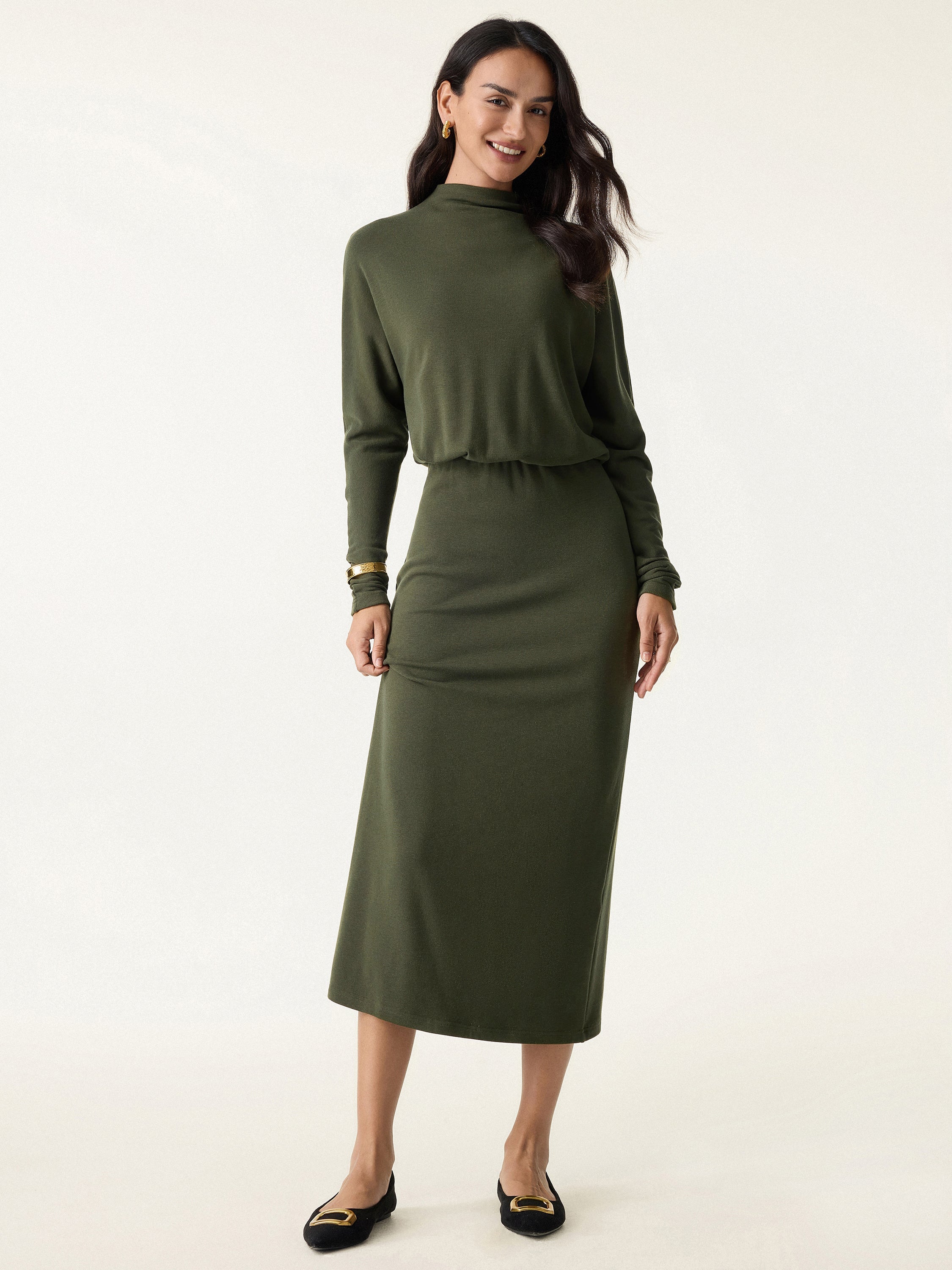 Jero™ | Sleeve Cinched Waist Dress