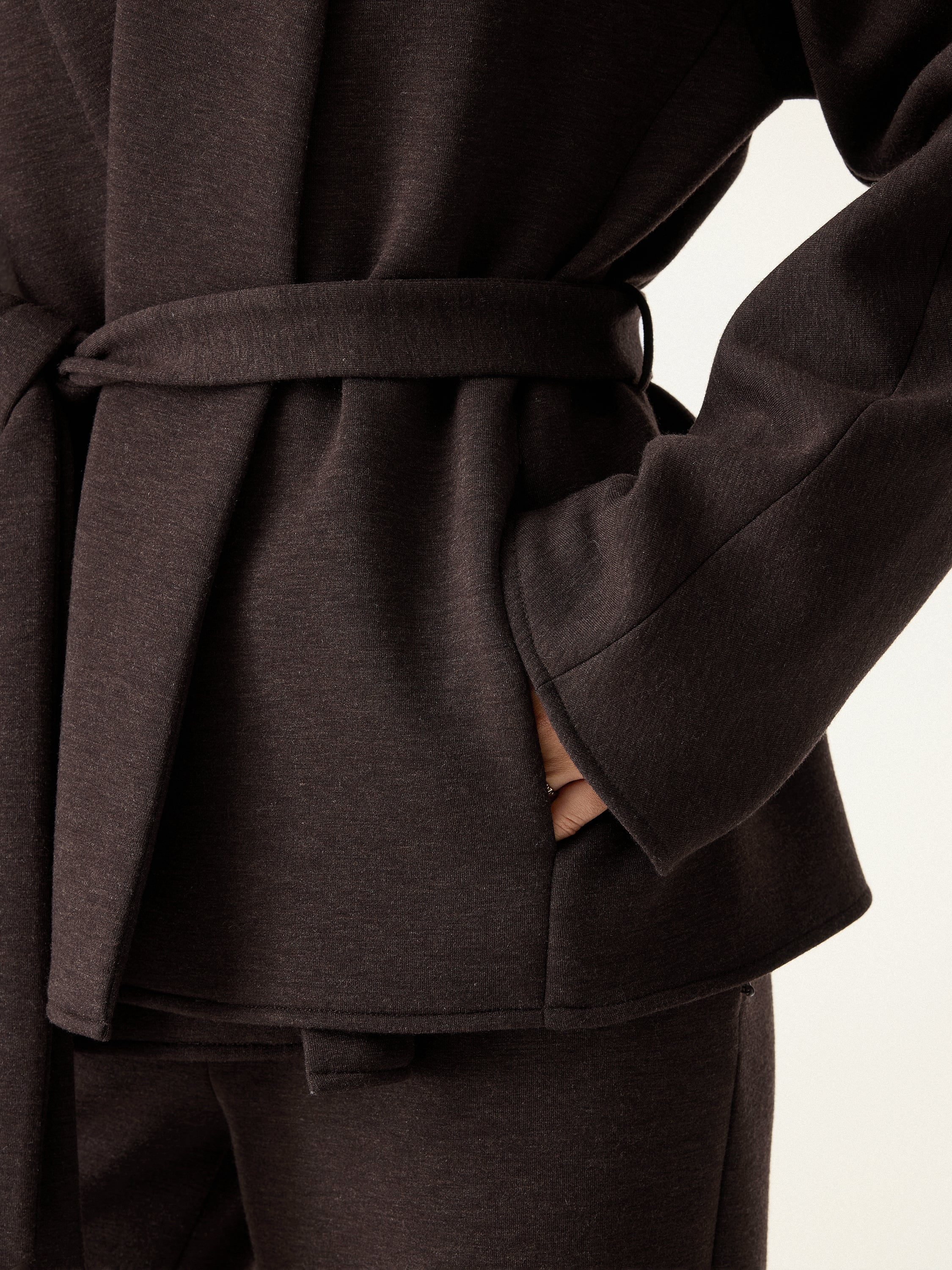 Jero ™ | 2Pcs Set Shawl Belted Outerwear & Pull-on Pants