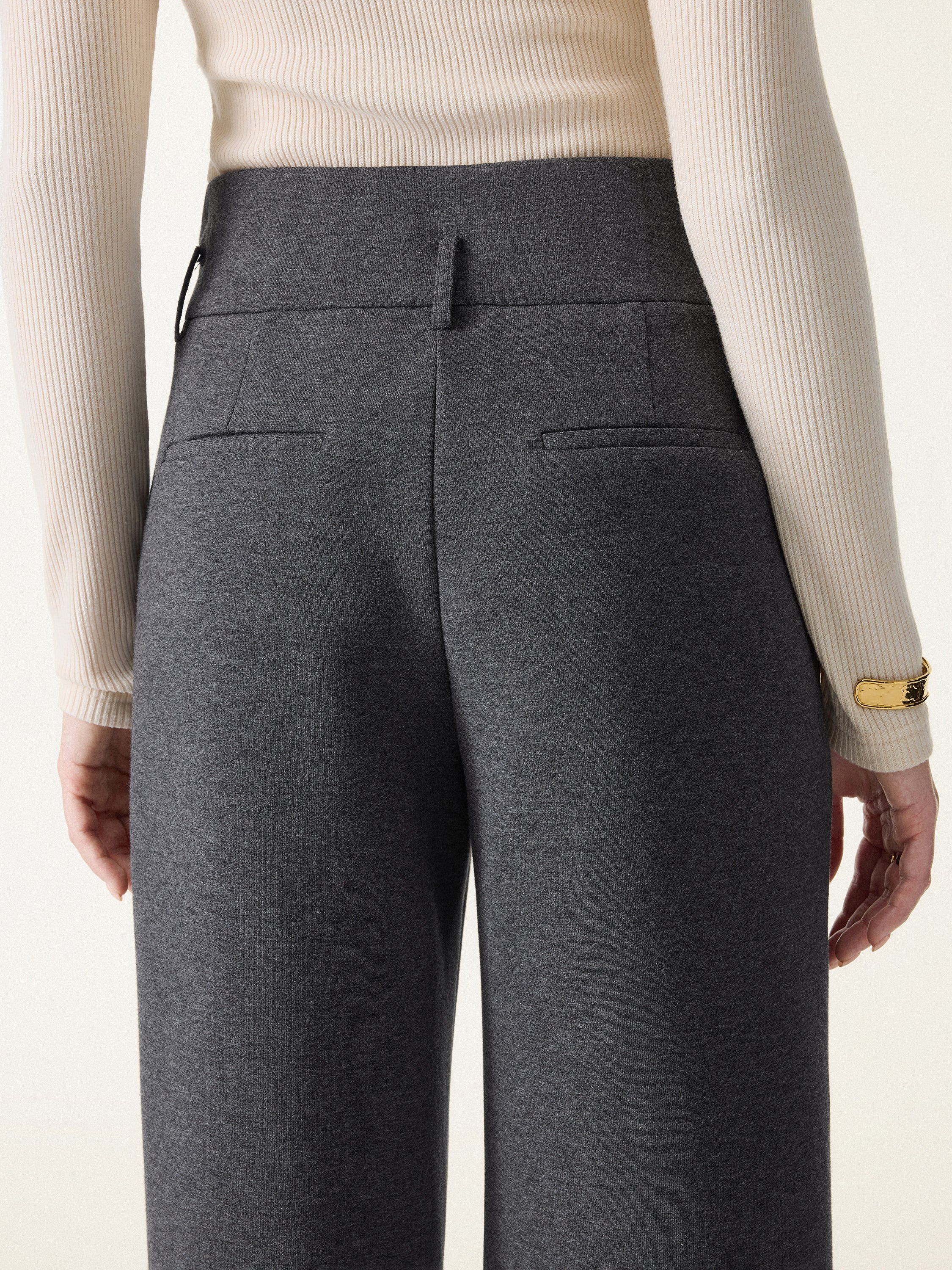 Jero™ | Cozy Warm High Rise Wide Leg Trousers with Pockets