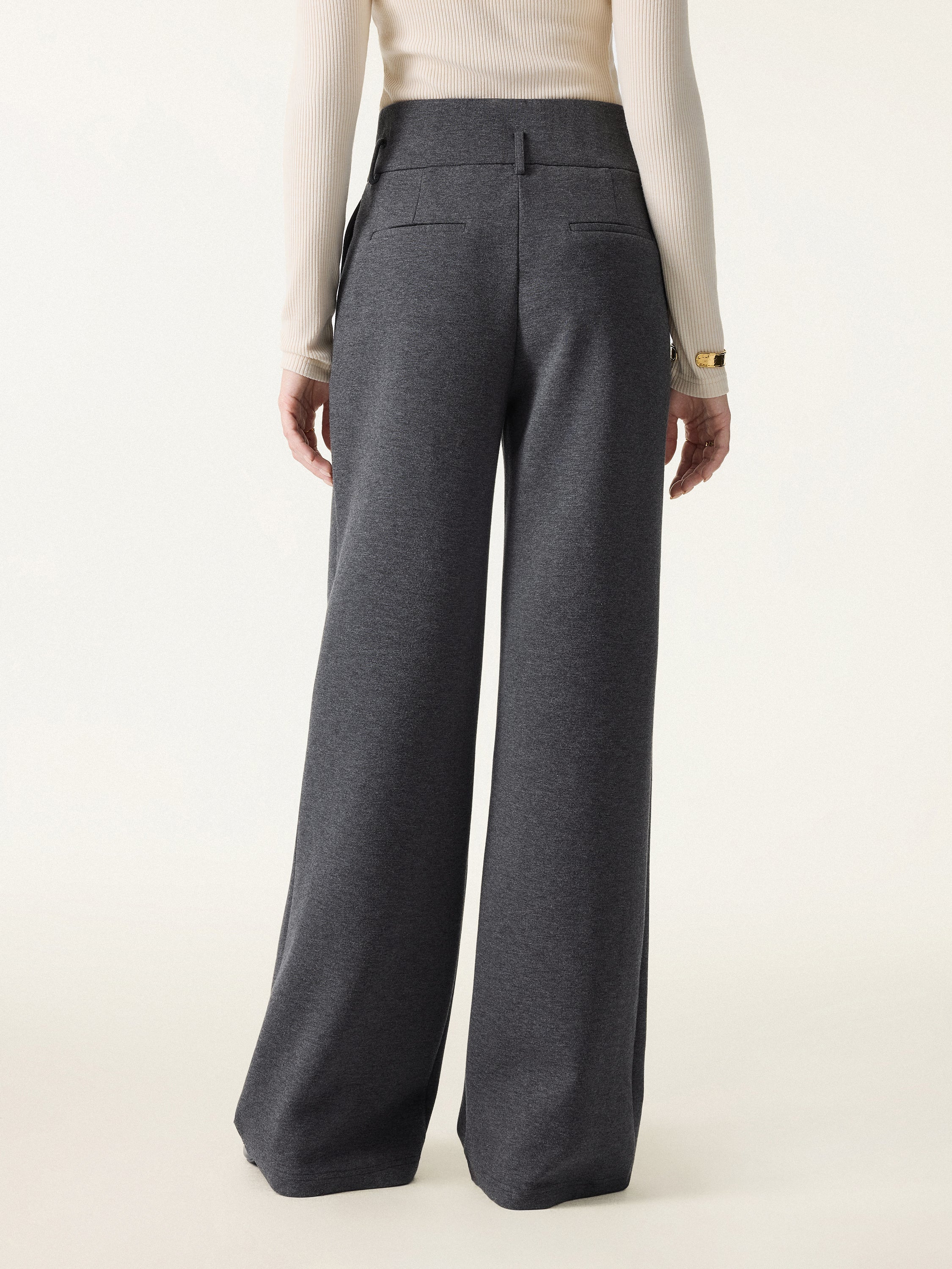 Jero™ | Cozy Warm High Rise Wide Leg Trousers with Pockets