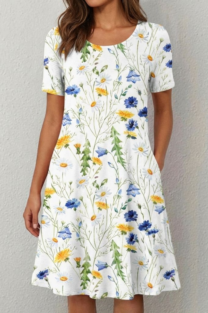 Cotton Tummy Coverage Dress