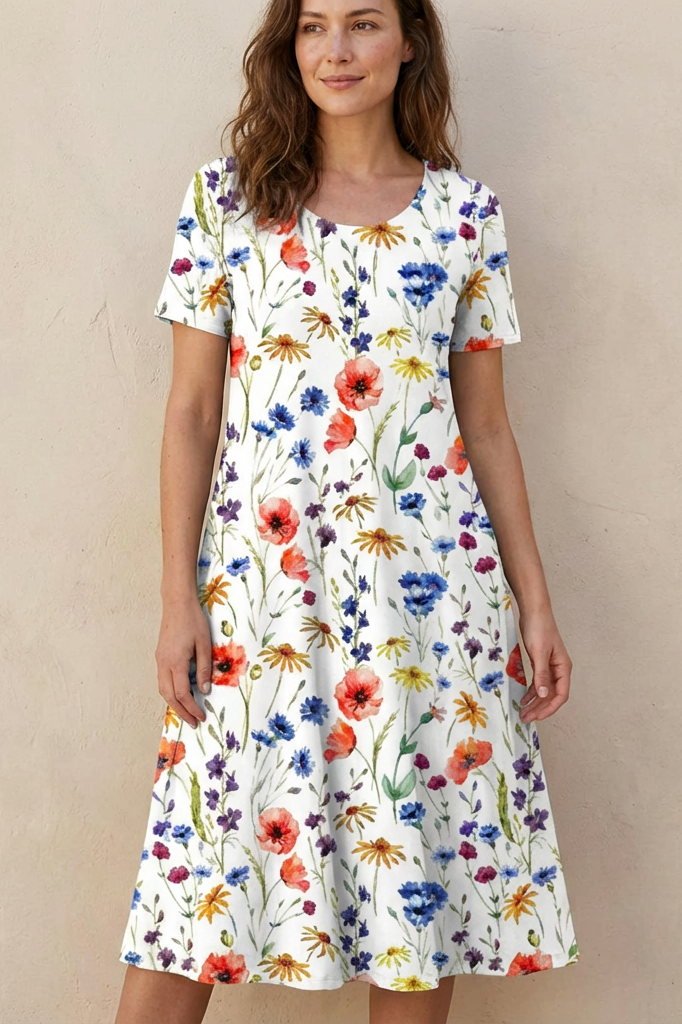 Cotton Tummy Coverage Dress